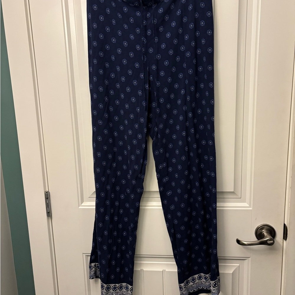 Vintage Boho Dalia Navy Lightweight Cotton Pants